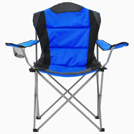 Folding Camping Chairs 2 pcs 96x60x102 cm Blue - Image 3