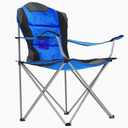 Folding Camping Chairs 2 pcs 96x60x102 cm Blue - Image 5
