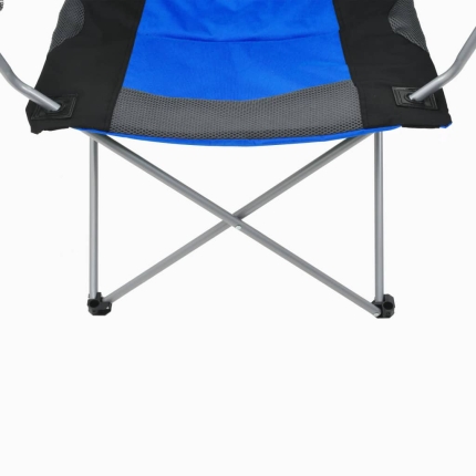 Folding Camping Chairs 2 pcs 96x60x102 cm Blue - Image 9