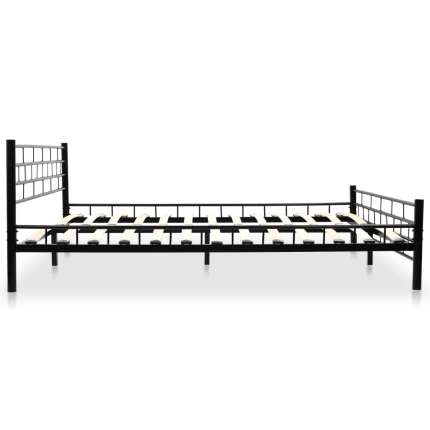 Bed Frame Black Metal 153x203 cm - Image 4