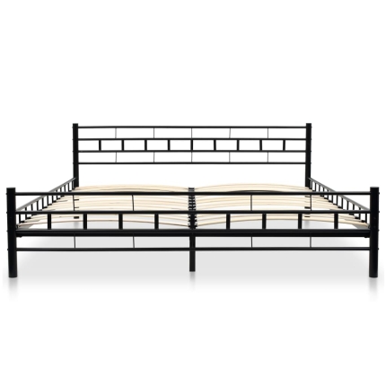 Bed Frame Black Metal 183x203 cm - Image 3