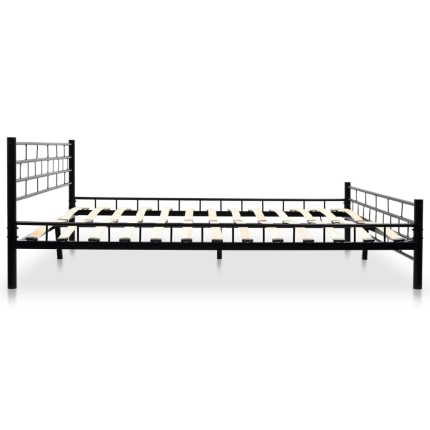 Bed Frame Black Metal 183x203 cm - Image 4