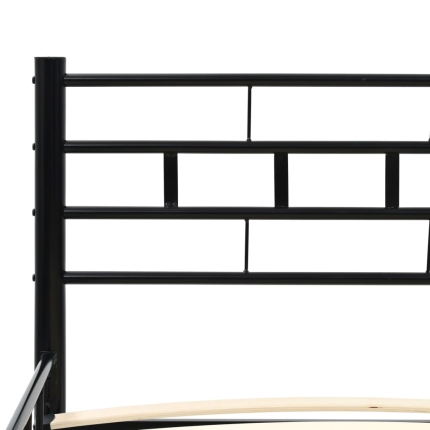 Bed Frame Black Metal 183x203 cm - Image 5