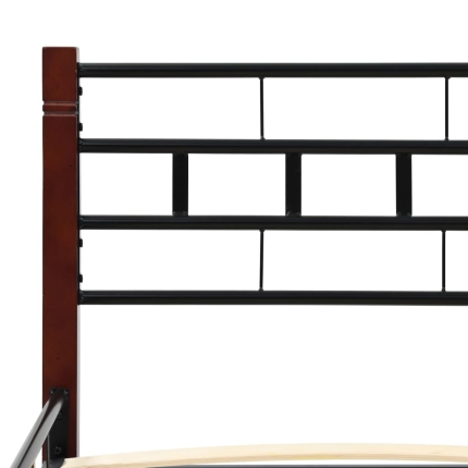 Bed Frame Black Metal 153x203 cm - Image 5