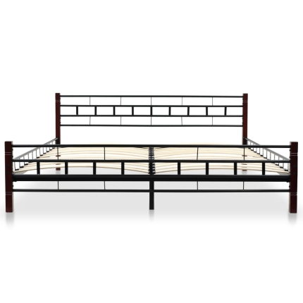 Bed Frame Black Metal 183x203 cm - Image 3
