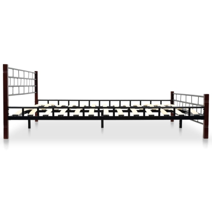 Bed Frame Black Metal 183x203 cm - Image 4