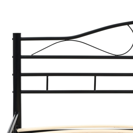 Bed Frame Black Metal 153x203 cm - Image 5