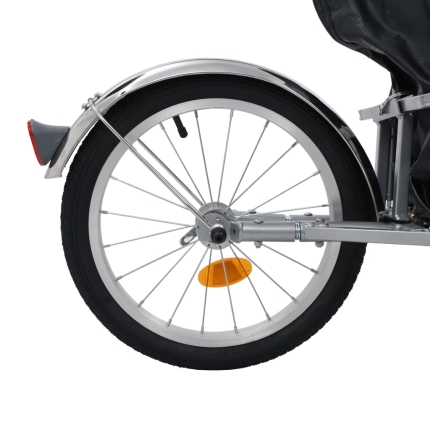 Bike Luggage Trailer with Bag Orange and Black - Image 6