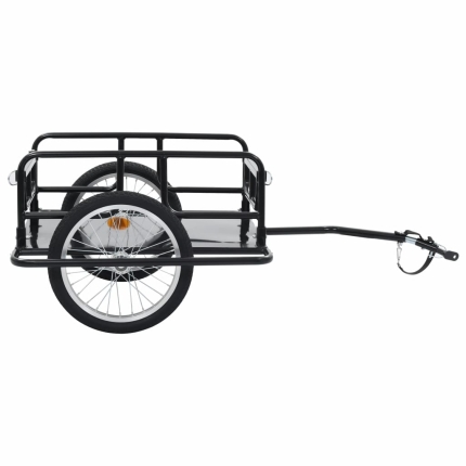 Bike Cargo Trailer 130x73x48.5 cm Steel Black - Image 2