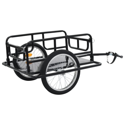 Bike Cargo Trailer 130x73x48.5 cm Steel Black - Image 4