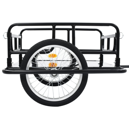 Bike Cargo Trailer 130x73x48.5 cm Steel Black - Image 7