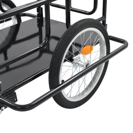 Bike Cargo Trailer 130x73x48.5 cm Steel Black - Image 8