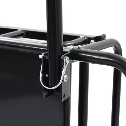 Bike Cargo Trailer 130x73x48.5 cm Steel Black - Image 9
