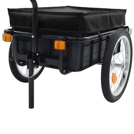 Bike Cargo Trailer/Hand Wagon 155x61x83 cm Steel Black - Image 6
