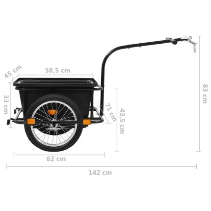 Bike Cargo Trailer Black 50 L - Image 10