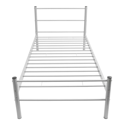 Bed Frame Grey Metal King Single Size - Image 3