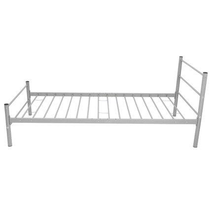Bed Frame Grey Metal King Single Size - Image 4