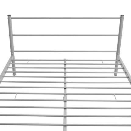 Bed Frame Grey Metal Double Size - Image 5