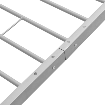 Bed Frame Grey Metal Double Size - Image 7