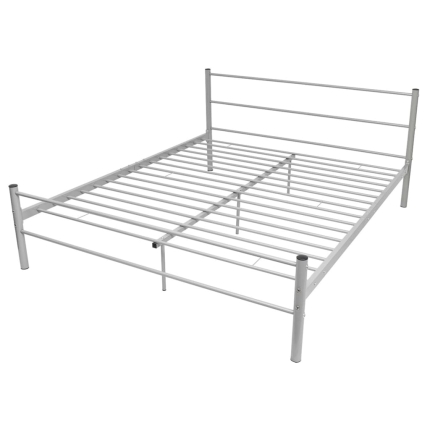 Bed Frame Grey Metal King Size - Image 2