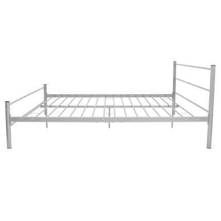 Bed Frame Grey Metal King Size - Image 4