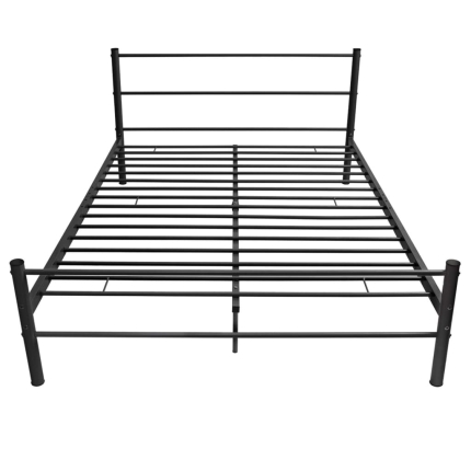 Bed Frame Black Metal Double Size - Image 3
