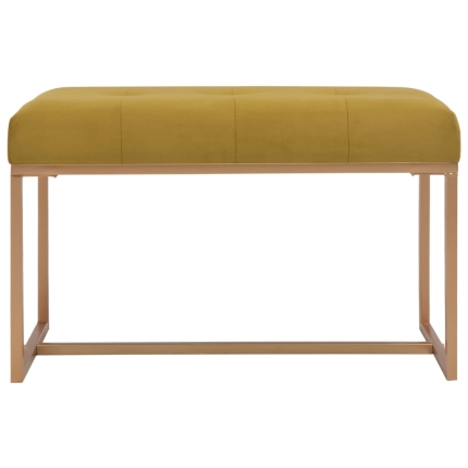 Bench 80 cm Mustard Velvet - Image 2