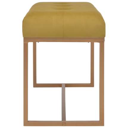 Bench 80 cm Mustard Velvet - Image 3