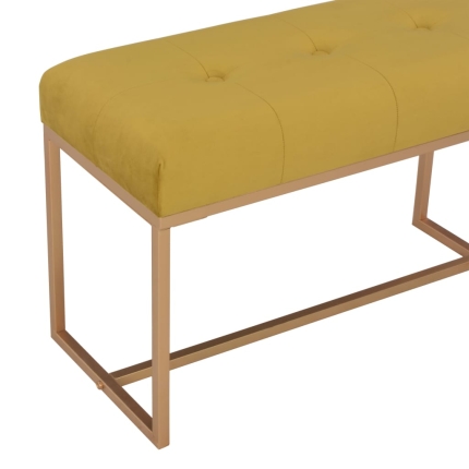 Bench 80 cm Mustard Velvet - Image 4