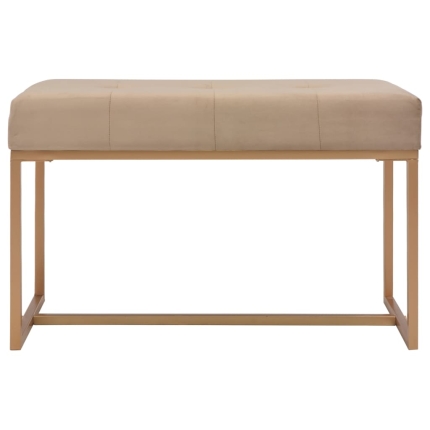 Bench 80 cm Beige Velvet - Image 2
