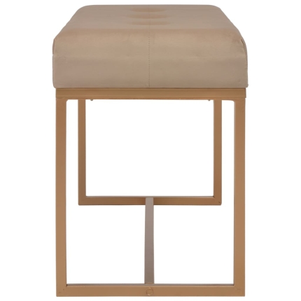 Bench 80 cm Beige Velvet - Image 3