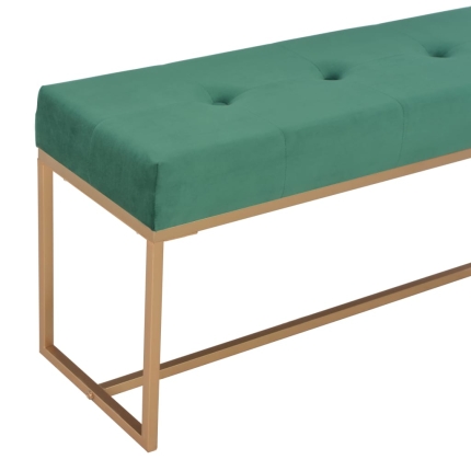 Bench 120 cm Green Velvet - Image 4