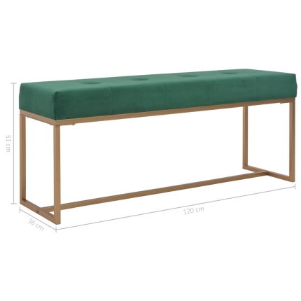 Bench 120 cm Green Velvet - Image 5