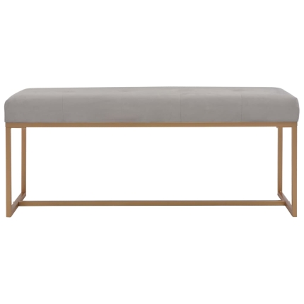 Bench 120 cm Grey Velvet - Image 2