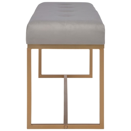 Bench 120 cm Grey Velvet - Image 3