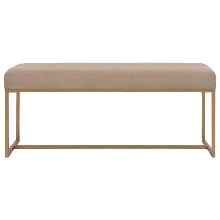 Bench 120 cm Beige Velvet - Image 2