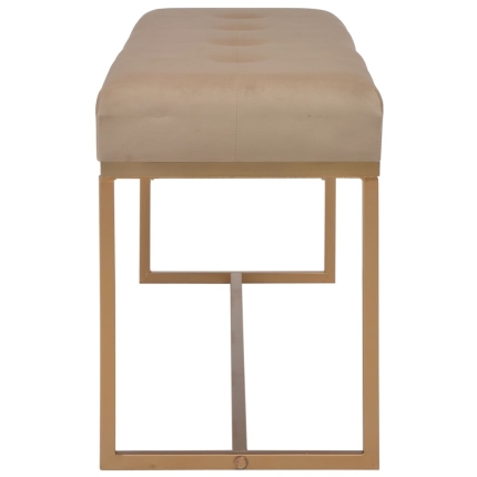 Bench 120 cm Beige Velvet - Image 3
