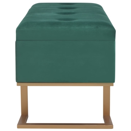 Bench with Storage Compartment 105 cm Green Velvet - Image 4