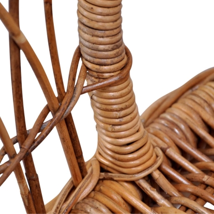 Outdoor Chairs 4 pcs Natural Rattan Brown - Image 6