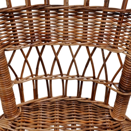Outdoor Chairs 6 pcs Natural Rattan Brown - Image 5