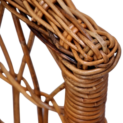 Outdoor Chairs 6 pcs Natural Rattan Brown - Image 7