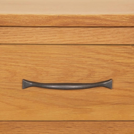 Sideboard 88x53x43 cm Solid Oak Wood and Water Hyacinth - Image 2