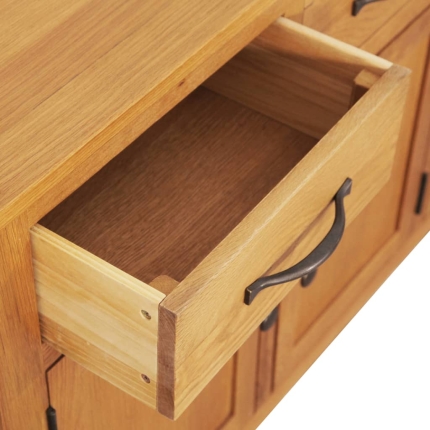 Sideboard 112x33.5x70 cm Solid Oak Wood - Image 5
