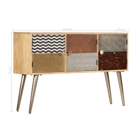 Sideboard 120x30x75 cm Solid Mango Wood - Image 9