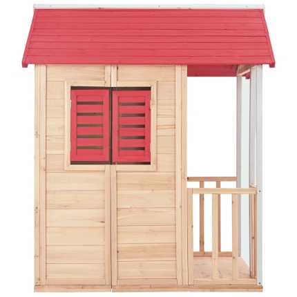Kids Play House Wood Red - Image 6