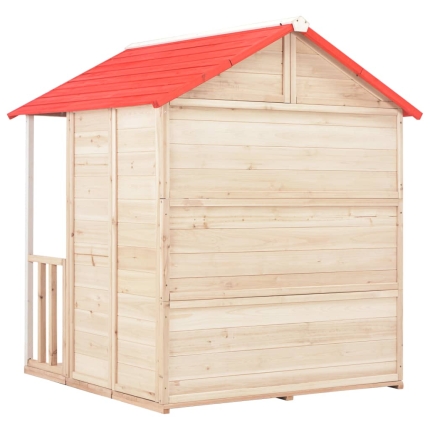 Kids Play House Wood Red - Image 7