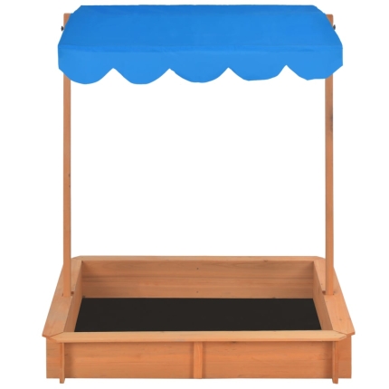 Sandbox with Adjustable Roof Wood Blue UV50 - Image 6
