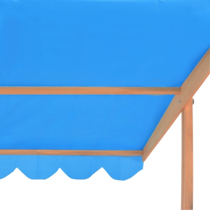 Sandbox with Adjustable Roof Wood Blue UV50 - Image 7