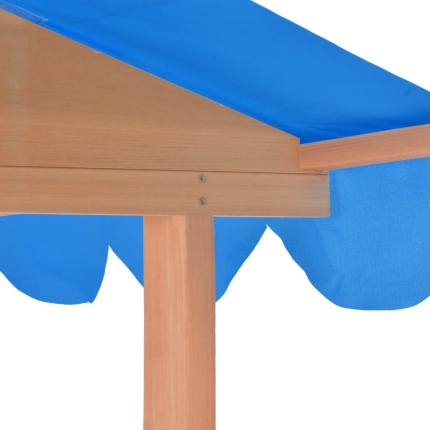 Kids Playhouse with Sandbox Wood Blue UV50 - Image 7