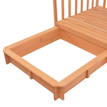 Kids Playhouse with Sandbox Wood Blue UV50 - Image 8